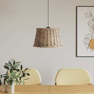 vidaXL Tienidlo na stropnú lampu, hnedé Ø45x28 cm, prútie