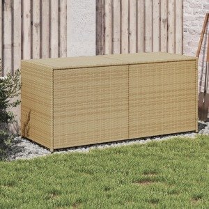 vidaXL Záhradný úložný box mix béžovej 283 l polyratan