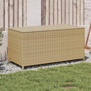 vidaXL Záhradný úložný box mix béžovej 190 l polyratan