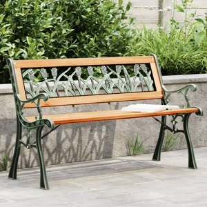 vidaXL Záhradná lavica 116 cm masívna jedľa a oceľ