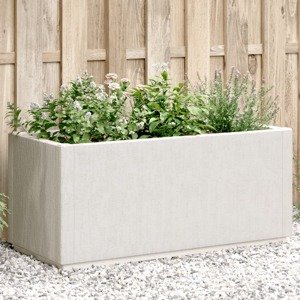 vidaXL Záhradný kvetináč biely 80x36x35 cm PP