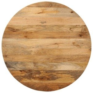 vidaXL Stolová doska Ø 80x3,8 cm okrúhla masívne mangovníkové drevo