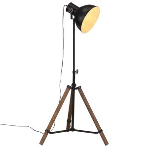 vidaXL Podlahová lampa 25 W čierna 75x75x90-150 cm E27