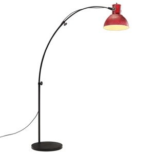 vidaXL Podlahová lampa 25 W šmuhovaná červená 150 cm E27