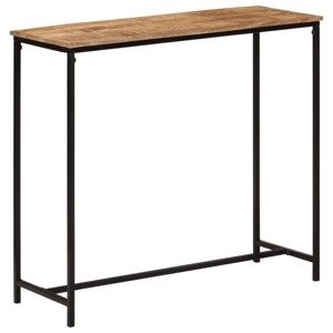vidaXL Konzolový stolík 80x30x74 cm mangovníkový masív a železo