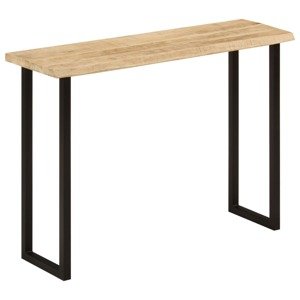 vidaXL Konzolový stolík so živou hranou 105x33x76cm mangovníkový masív