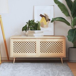 vidaXL Dvere skrinky mriežkový dizajn 2 ks 59,5x39,5 cm masív borovica