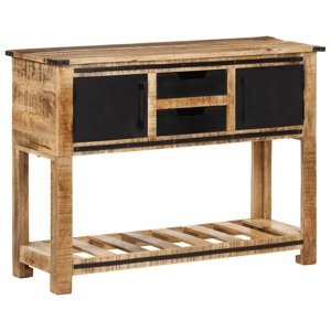 vidaXL Konzolový stolík 100x35x75 cm masívne mangovníkové drevo