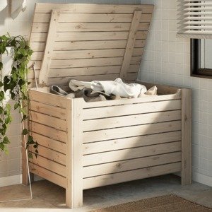 vidaXL Úložný box s vekom RANA 100x49x54 cm borovicový masív