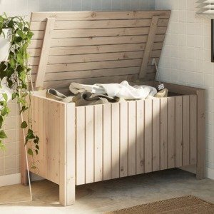 vidaXL Úložný box s vekom RANA 100x49x54 cm borovicový masív