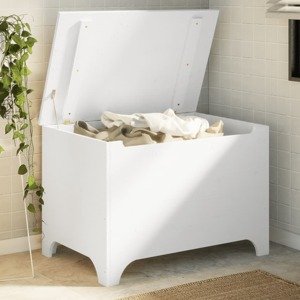 vidaXL Úložný box s vekom RANA biely 80x49x54 cm borovicový masív
