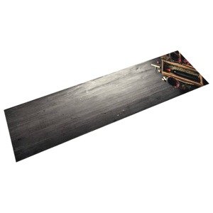 vidaXL Kuchynský koberec umývateľný vínová fľaša 60x300 cm zamat
