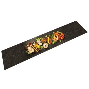 vidaXL Kuchynský koberec umývateľný koreniny 60x300 cm zamat