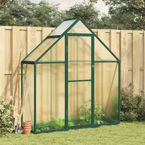 vidaXL Skleník so základovým rámom zelený 169x58x195 cm hliník