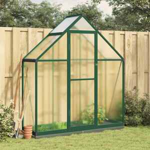 vidaXL Skleník so základovým rámom zelený 169x58x202 cm hliník
