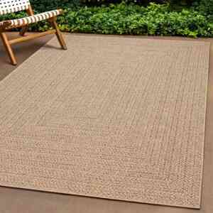 vidaXL Koberec ZIZUR 120x120 cm jutový vzhľad interiér a exteriér