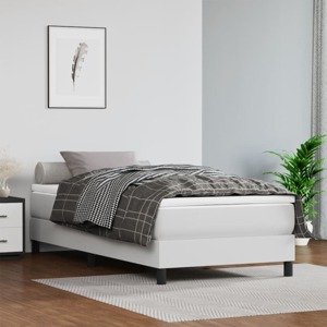 vidaXL Matrac s taštičkovými pružinami biely 120x190x20 cm umelá koža
