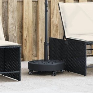 vidaXL Podstavec pod slnečník s kolesami pre Ø38/48 mm tyče 27 kg kruh