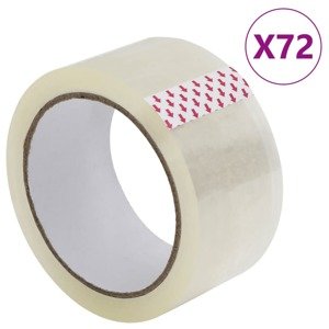 vidaXL Baliaca páska 72 ks transparentná 48 mm x 66 m