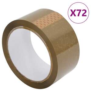 vidaXL Baliaca páska 72 ks hnedá 48 mm x 66 m