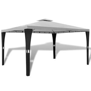 vidaXL Altánok so strechou 3x4 m, krémovo biely
