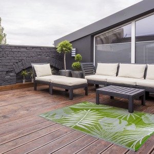 Esschert Design Vonkajší koberec 241x152 cm, listy džungle OC22