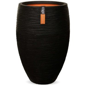 Capi Váza Nature Rib, elegantná Deluxe 40x60 cm, čierna KBLR1131