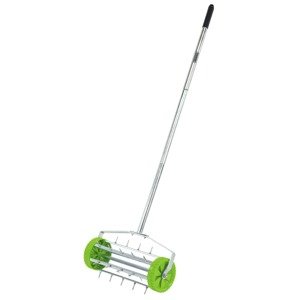 Draper Tools Valcový trávnikový valcový prevzdušňovač 450 mm zelený