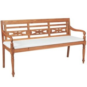 vidaXL Lavička Batavia s podložkami 150 cm, tíkové drevo