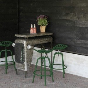 Esschert Design Barová stolička Tractor zelená