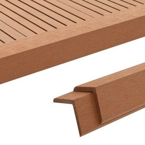 vidaXL Podlahové soklové lišty 5 ks, WPC 170 cm, svetlohnedé