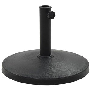 vidaXL Stojan na slnečník čierny polyresinový okrúhly 10 kg
