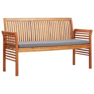 vidaXL 3-miestna záhradná lavica s vankúšmi 150 cm akáciový masív