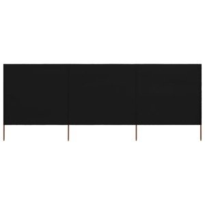 vidaXL 3-panelová zábrana proti vetru látková 400x120 cm čierna