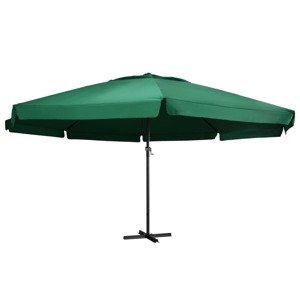 vidaXL Záhradný slnečník, hliníková tyč 600 cm, zelený