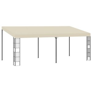vidaXL Nástenný altánok 3x6 m krémový látkový