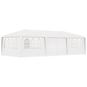 vidaXL Profesionálny párty stan+bočné steny 4x9 m, biely 90 g/m²