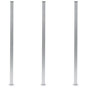 vidaXL Plotové stĺpiky 3 ks hliník 185 cm