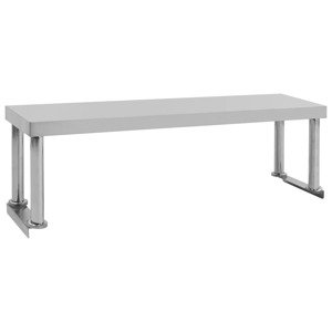 vidaXL Polica na pracovný stôl 120x30x35 cm, nehrdzavejúca oceľ