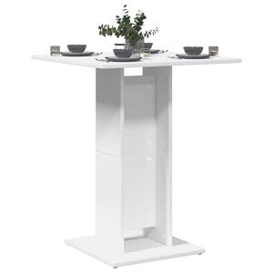 vidaXL Bistro stolík, biely 60x60x75 cm, kompozitné drevo
