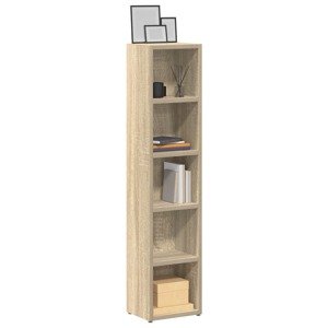 vidaXL Skrinky na CD 2 ks, dub sonoma 21x16x93,5 cm, kompozitné drevo