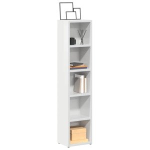 vidaXL Skrinky na CD 2 ks, lesklá biela 21x16x93,5cm, kompozitné drevo