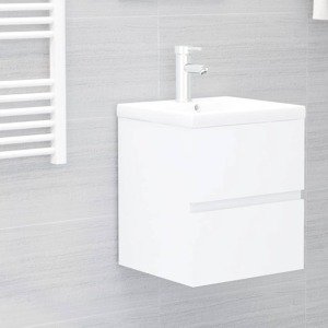 vidaXL Skrinka pod umývadlo biela 41x38,5x45 cm kompozitné drevo