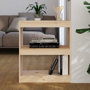 vidaXL Knižnica/deliaca stena 60x30x71,5 cm masívna borovica