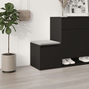 vidaXL Box so zásuvkou čierny 40,5x40x40 cm kompozitné drevo