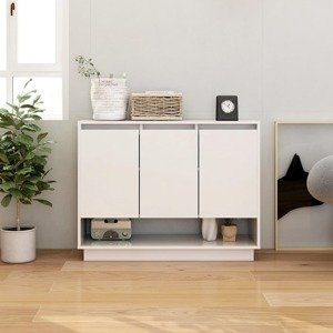 vidaXL Komoda biela 97x31x75 cm kompozitné drevo