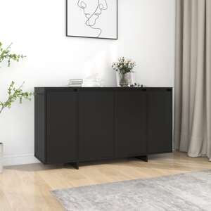vidaXL Komoda, čierna 135x41x75 cm, kompozitné drevo