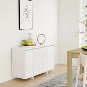 vidaXL Komoda biela 120x41x75 cm drevotrieska