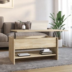 vidaXL Konferenčný stolík dub sonoma 80x50x40 cm spracované drevo