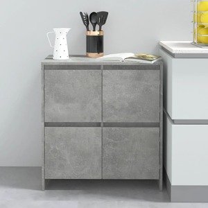vidaXL Komoda betónová sivá 70x41x75 cm drevotrieska